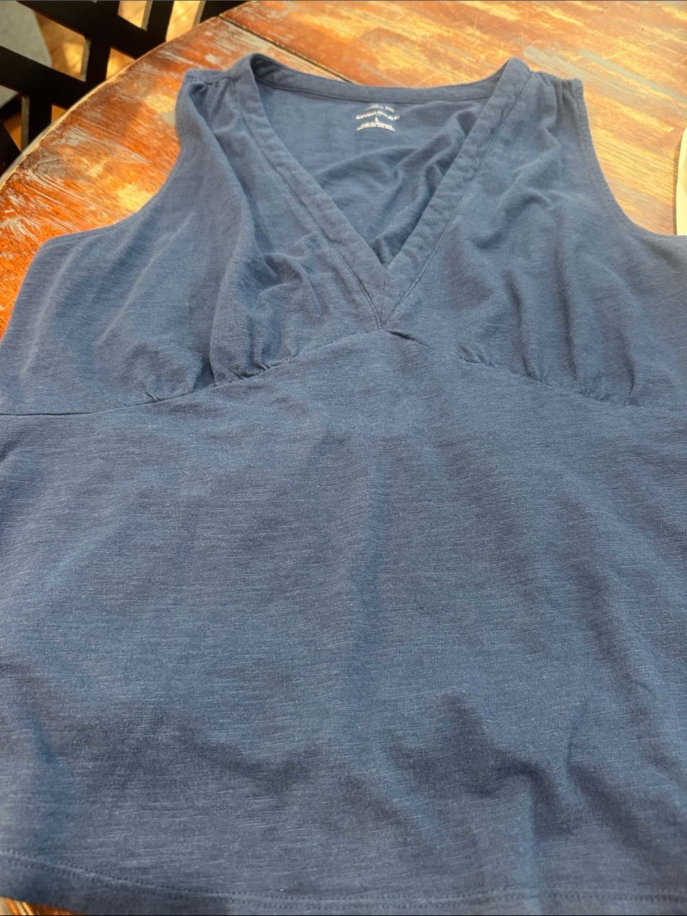 Banana Republic Navy V-Neck Malibu Tee